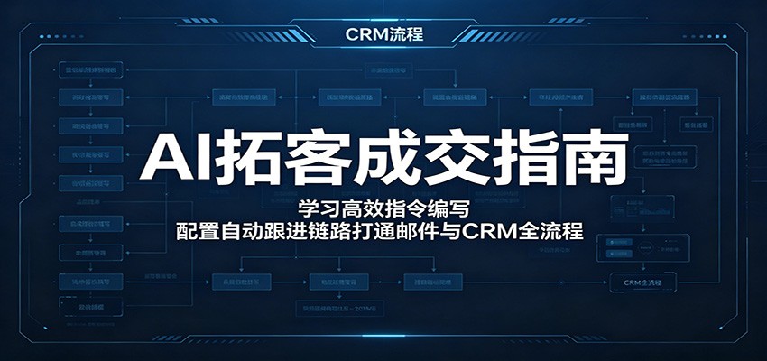 AI拓客成交指南：学习高效指令编写，配置自动跟进链路打通邮件与CRM全流程-源创文化:轻创终点站
