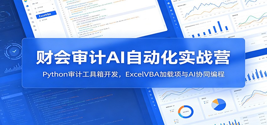财会审计AI自动化实战营：Python审计工具箱开发，ExcelVBA加载项与AI协同编程-源创文化:轻创终点站