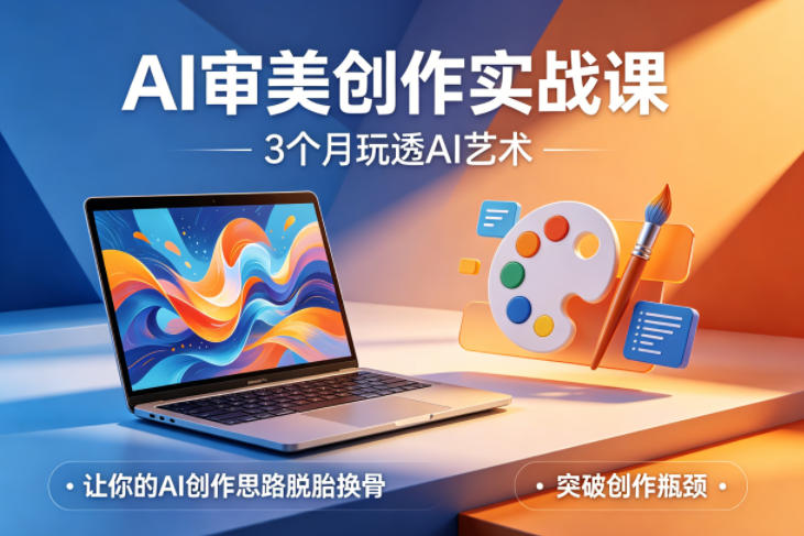 AI审美创作实战课，3个月玩透AI艺术，让你的AI创作思路脱胎换骨，突破创作瓶颈-源创文化:轻创终点站