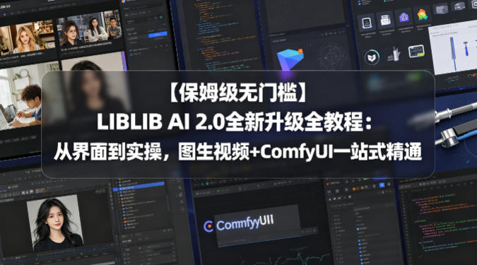 【保姆级无门槛】LIBLIB AI 2.0全新升级全教程：从界面到实操，图生视频+ComfyUI一站式精通-源创文化:轻创终点站