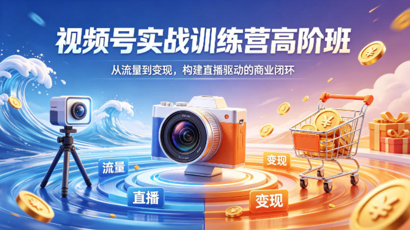 视频号实战训练营高阶班，从流量到变现，构建直播驱动的商业闭环(26年4月)-源创文化:轻创终点站