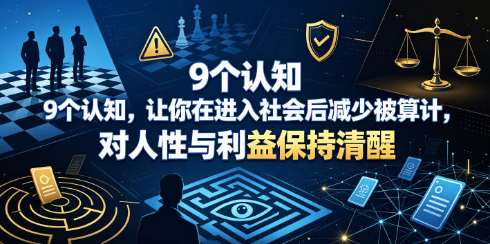 付费文章：9个认知，让你在进入社会后减少被算计，对人性与利益保持清醒-源创文化:轻创终点站