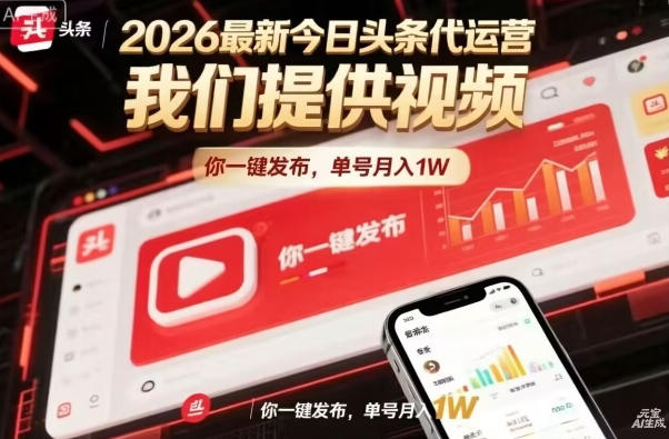 今日头条躺賺模式，你9我1，操作简单，一键发布，单机日入数百，长期合作【揭秘】-源创文化:轻创终点站