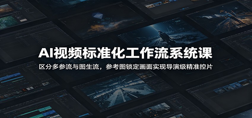 AI视频标准化工作流系统课：区分多参流与图生流，参考图锁定画面实现导演级精准控片-源创文化:轻创终点站