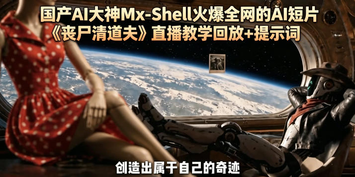 国产AI大神Mx-Shell火爆全网的AI短片《丧尸清道夫》直播教学回放+提示词-源创文化:轻创终点站