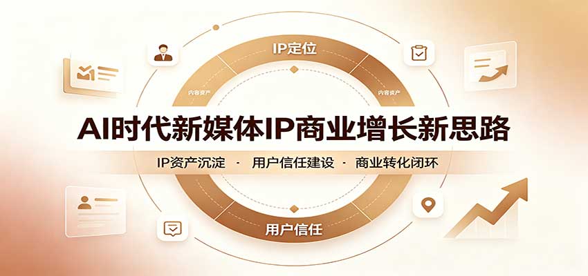 AI时代新媒体IP商业增长新思路：摒弃复杂运营套路，用极简思维打通获客路径-轻创终点站
