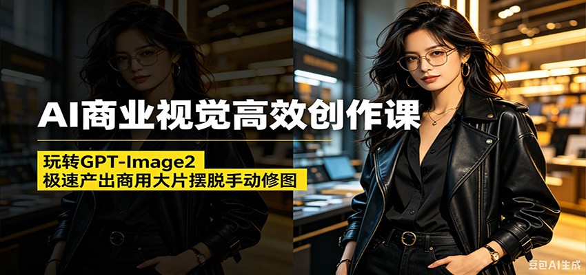 AI商业视觉高效创作课：玩转GPT-Image2，极速产出商用大片摆脱手动修图(更新)-源创文化:轻创终点站