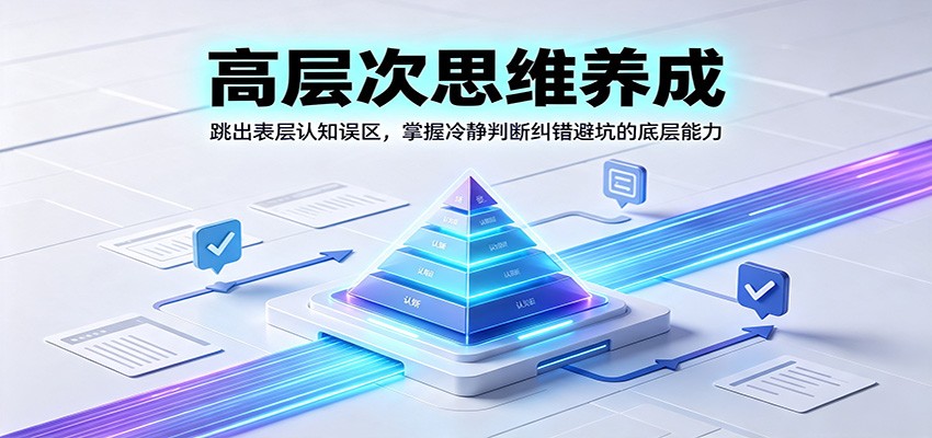 高层次思维养成：跳出表层认知误区，掌握冷静判断纠错避坑的底层能力-轻创终点站