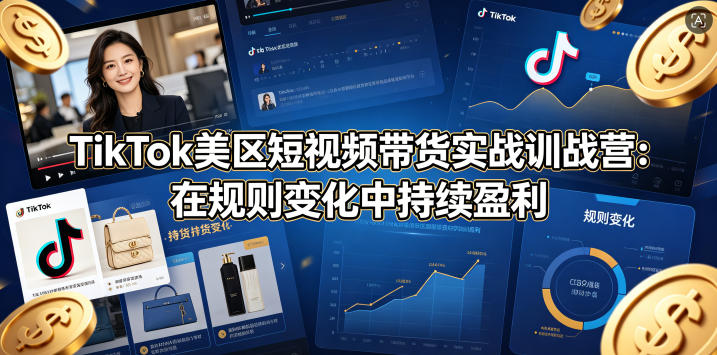 TikTok美区短视频带货实战训战营：在规则变化中持续盈利-源创文化:轻创终点站