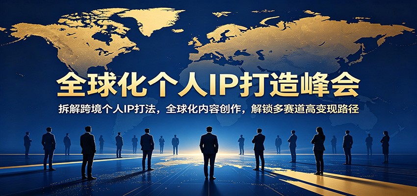 全球化个人IP打造峰会：拆解跨境个人IP打法，全球化内容创作，解锁多赛道高变现路径-源创文化:轻创终点站