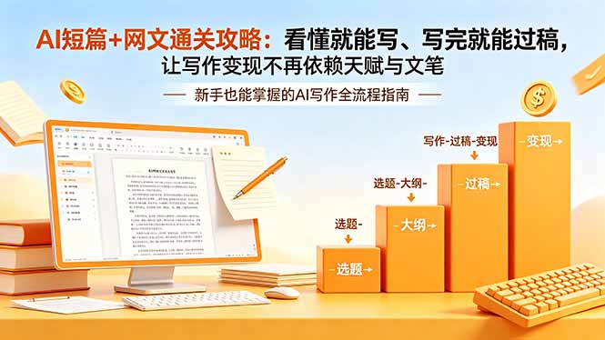 AI短篇+网文通关攻略-更新：看懂就能写、写完就能过稿，让写作变现不再依赖天赋与文笔-轻创终点站