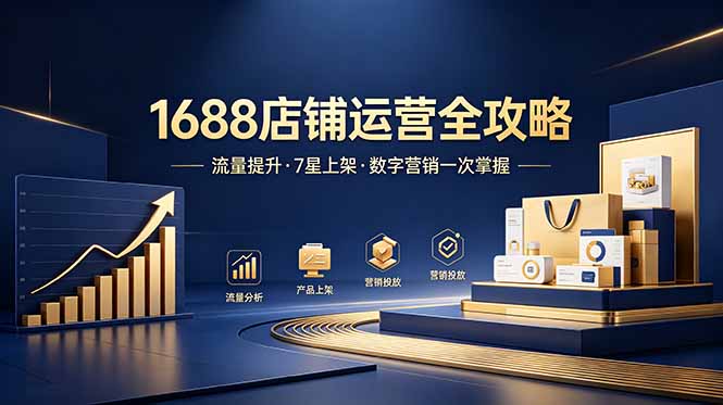 1688店铺没流量？产品上架不到7星？数字营销不会投？全套运营技能一次学(更新6月-源创文化:轻创终点站
