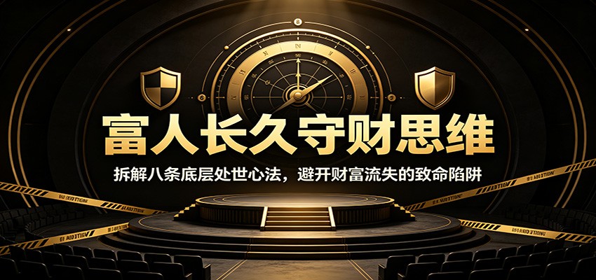 富人长久守财思维：拆解八条底层处世心法，避开财富流失的致命陷阱-轻创终点站