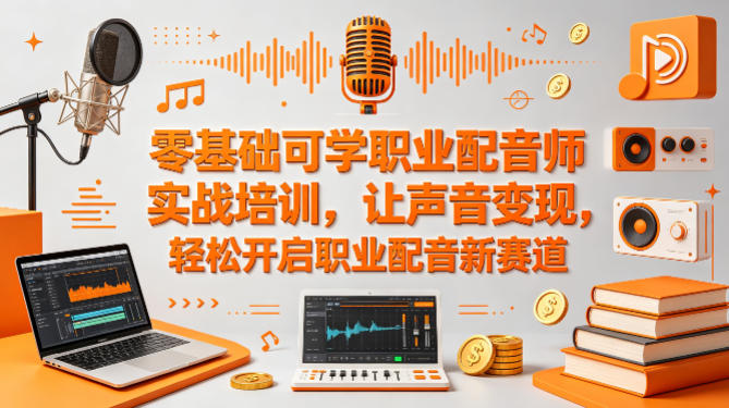 零基础可学职业配音师实战培训，让声音变现，轻松开启职业配音新赛道-源创文化:轻创终点站