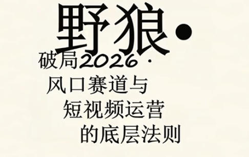 野狼团队·多平台实操运营课，覆盖AI口播、服装、好物、漫剪等热门玩法(更新4月)-源创文化:轻创终点站