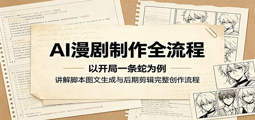 AI漫剧制作全流程：以开局一条蛇为例，讲解脚本图文生成与后期剪辑完整创作流程-源创文化:轻创终点站