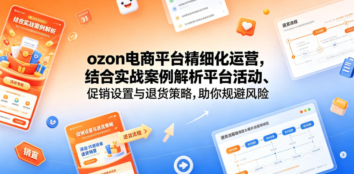 ozon电商平台精细化运营，结合实战案例解析平台活动、促销设置与退货策略，助你规避风险、提升销量-源创文化:轻创终点站
