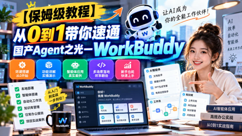 【保姆级教程】从0到1带你速通国产Agent之光—WorkBuddy【文档】-轻创终点站