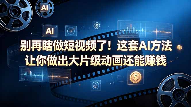 别再瞎做短视频了！这套 AI 方法让你做出大片级动画还能赚钱【原创双语字幕】-源创文化:轻创终点站