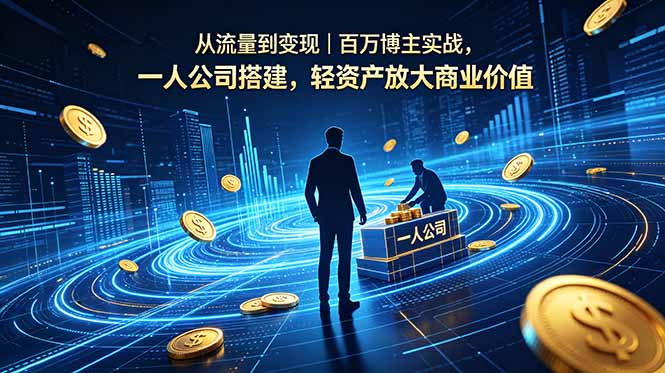 从流量到变现｜百万博主实战，一人公司搭建，轻资产放大商业价值-源创文化:轻创终点站