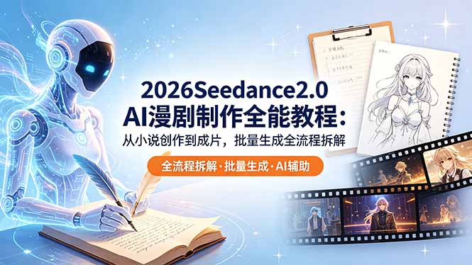 2026Seedance2.0 AI制作全能教程：从小说创作到成片，批量生成全流程拆解-源创文化:轻创终点站