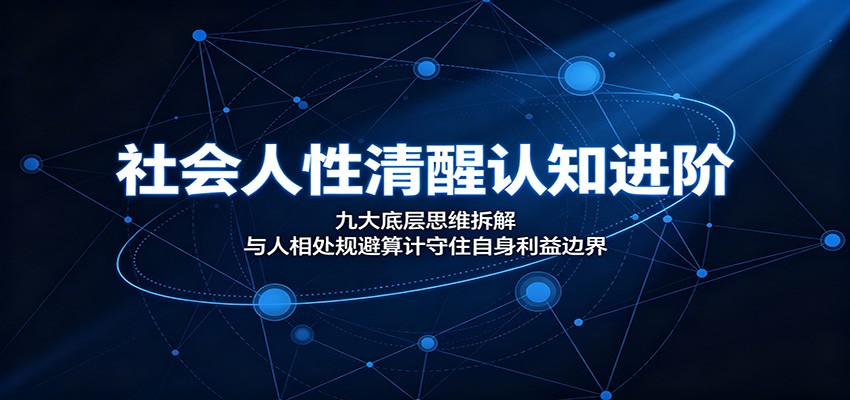 社会人性清醒认知进阶：九大底层思维拆解，与人相处规避算计守住自身利益边界-源创文化:轻创终点站