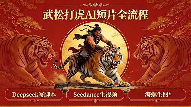 武松打虎AI短片全流程：Deepseek写脚本+Seedance生视频+海螺生图-源创文化:轻创终点站
