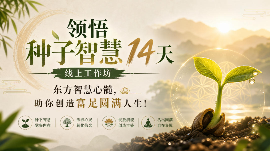 鹿大米领悟种子智慧14天线上工作坊，东方智慧心髓，助你创造富足圆满人生！-轻创终点站