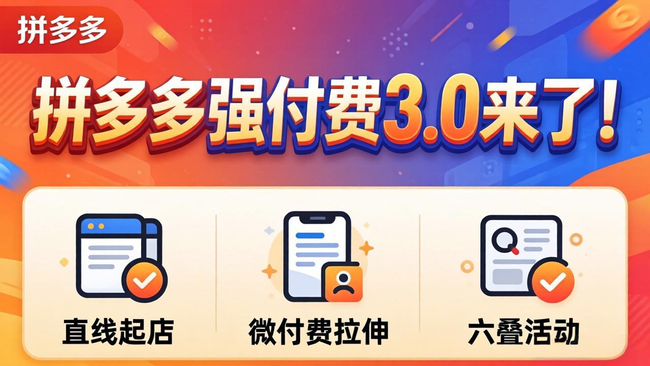 拼多多强付费3.0来了(更新4月-源创文化:轻创终点站