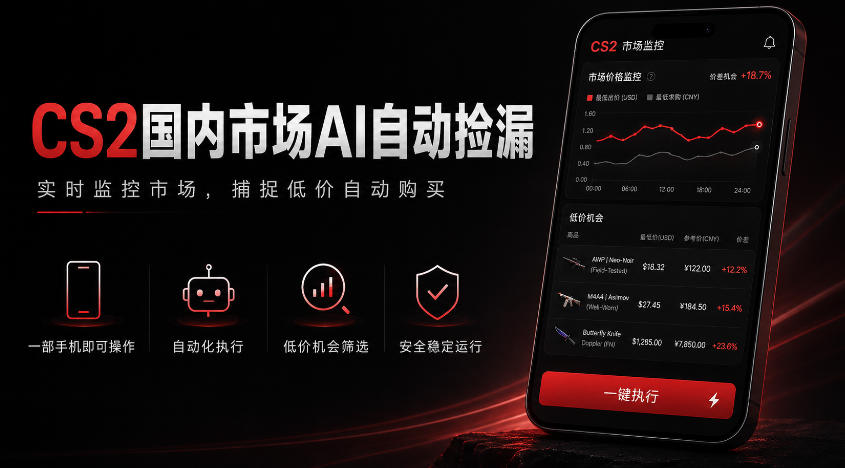 游戏市场AI自动监控，实时检测差价捡漏，简单轻松，日入300+【揭秘】-源创文化:轻创终点站