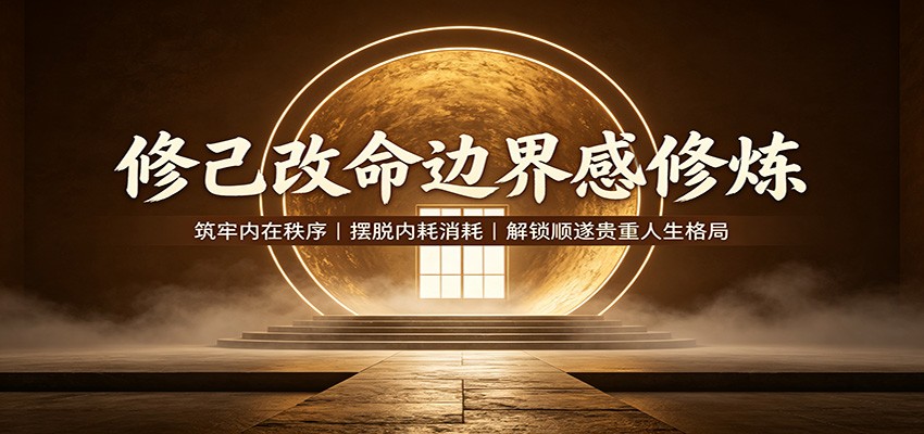 修己改命边界感修炼：筑牢内在秩序，摆脱内耗消耗，解锁顺遂贵重人生格局-轻创终点站