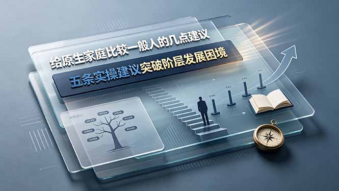 付费文章:给原生家庭比较一般人的几点建议,五条实操建议突破阶层发展困境-源创文化:轻创终点站