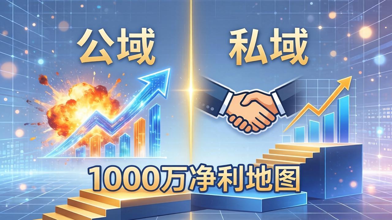 公域玩命出爆款，私域悄悄做成交：这套AI内训课，2026给你打通1000万净利的地图-源创文化:轻创终点站