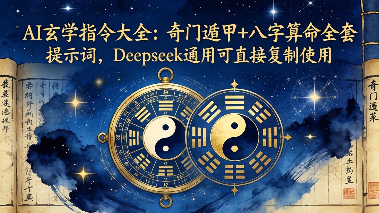 AI玄学指令大全：奇门遁甲+八字算命全套提示词，Deepseek通用可直接复制使用-源创文化:轻创终点站