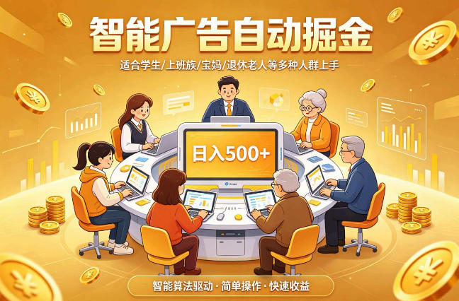 2026年最好做的项目：自动掘金项目，小白轻易上手，单日轻松收入500+【揭秘】-源创文化:轻创终点站