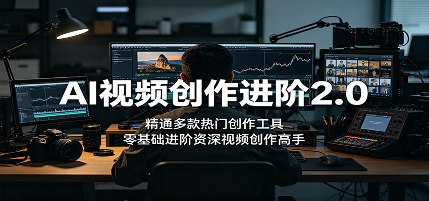 AI视频创作进阶2.0：精通多款热门创作工具，零基础进阶资深视频创作高手-源创文化:轻创终点站