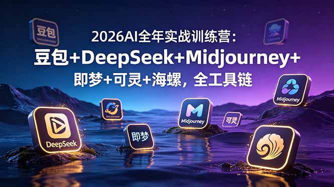 2026AI全年实战训练营：豆包+DeepSeek+Midjourney+即梦+可灵+海螺，全工具链-源创文化:轻创终点站