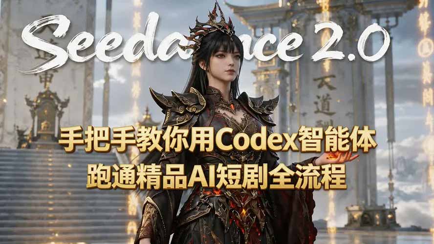 手把手教你用Seedance2.0+Codex智能体跑通精品AI短剧全流程(附3种skill技能-轻创终点站