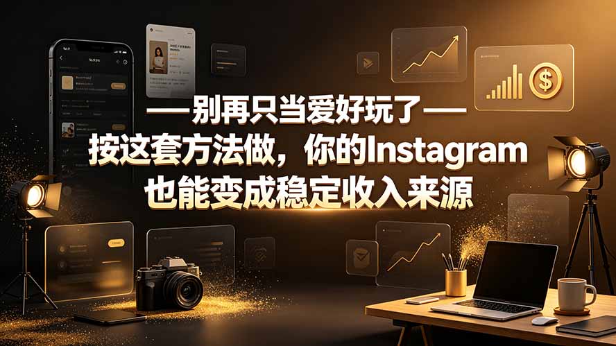 别再只当爱好玩了——按这套方法做，你的Instagram也能变成稳定收入来源-轻创终点站
