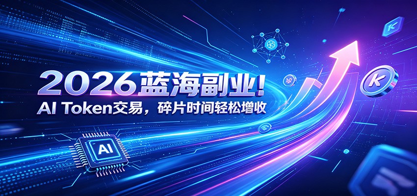 2026蓝海副业！AI Token交易，碎片时间轻松增收-源创文化:轻创终点站