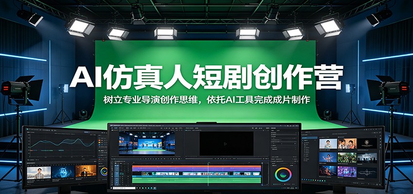 AI仿真人短剧创作营：树立专业导演创作思维，依托AI工具完成成片制作-源创文化:轻创终点站