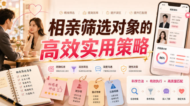 付费文章：相亲筛选对象的高效实用策略-轻创终点站