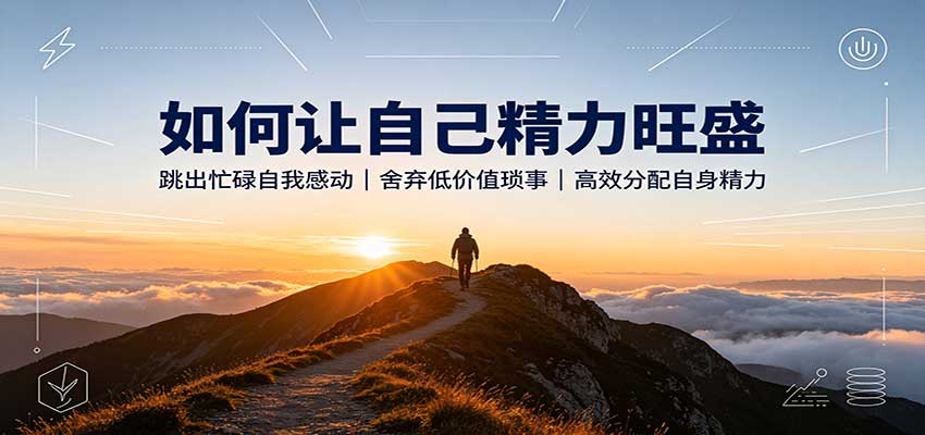如何让自己精力旺盛：跳出忙碌自我感动，舍弃低价值琐事，高效分配自身精力-轻创终点站