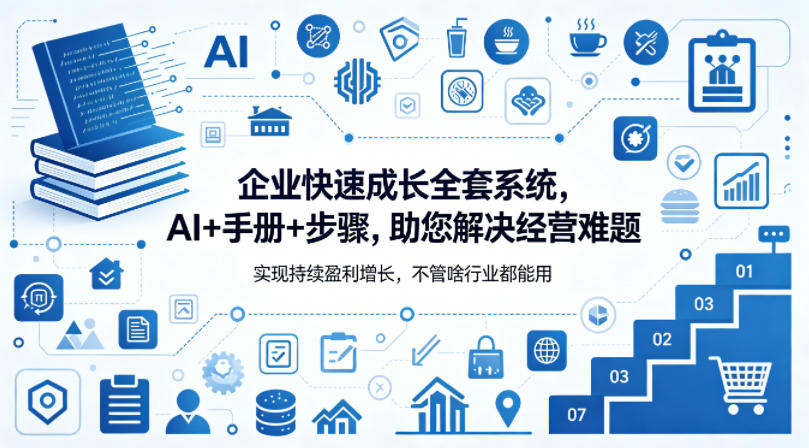 企业快速成长全套系统,AI+手册+步骤,助您解决经营难题,实现持续盈利增长,不管啥行业都能用-源创文化:轻创终点站