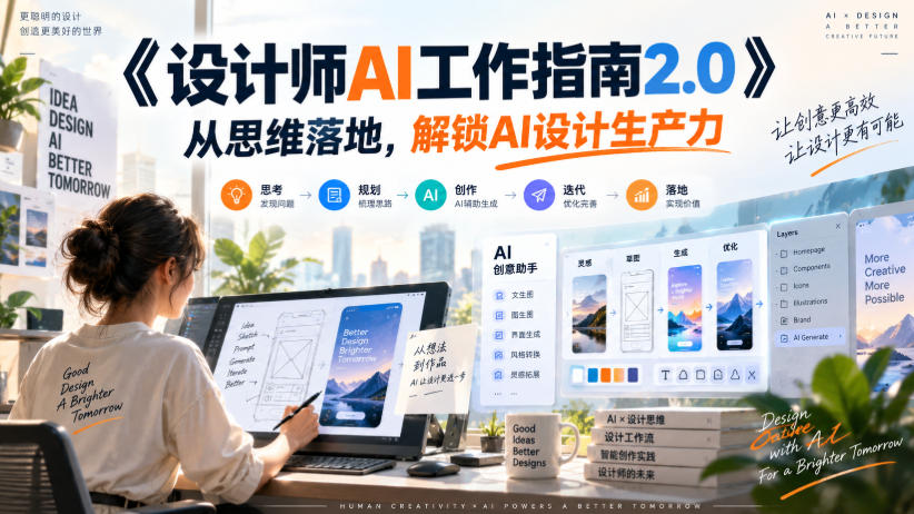 《设计师AI工作指南2.0》从思维落地-无水印，解锁AI设计生产力-轻创终点站
