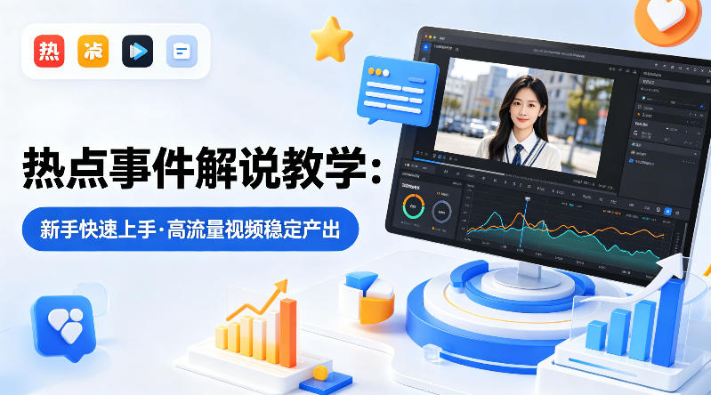 某大V的热点事件解说教学，新手也能快速上手，稳定产出高流量解说视频-源创文化:轻创终点站