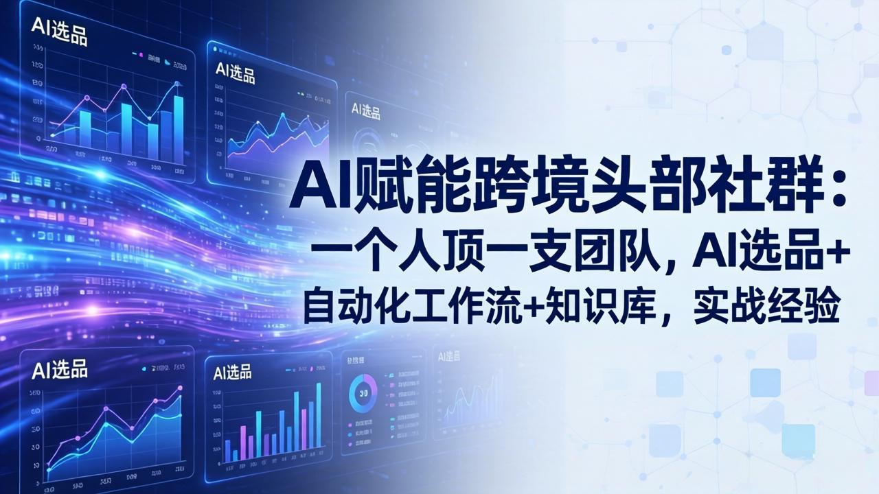 AI赋能跨境头部社群-更新5月：一个人顶一支团队，AI选品+自动化工作流+知识库，实战经验-源创文化:轻创终点站