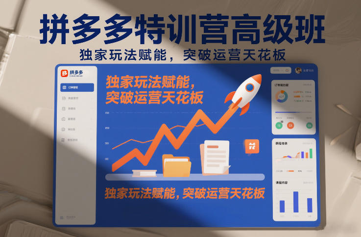 拼多多特训营高阶班，独家玩法赋能，突破运营天花板(更新26年4月24日)-源创文化:轻创终点站