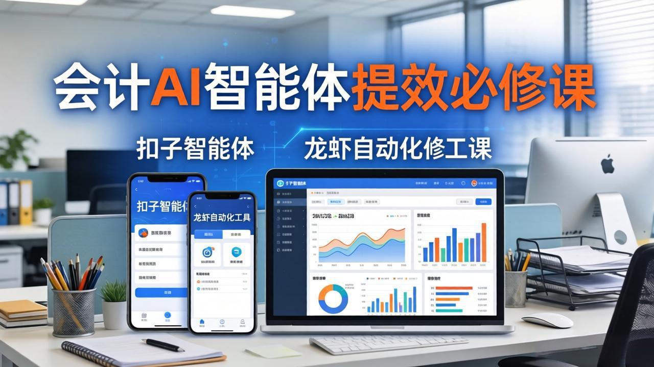 财务会计AI智能体提效必修课：扣子智能体+龙虾自动化+报表分析，一站式提升财务工作效率-源创文化:轻创终点站