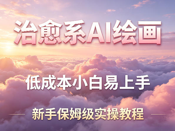 治愈系AI绘画提示词项目，低成本小白易上手，每天10分钟，新手保姆级实操教程-源创文化:轻创终点站